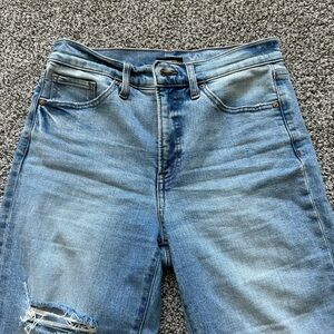 Express Straight Ankle High Rise Jeans